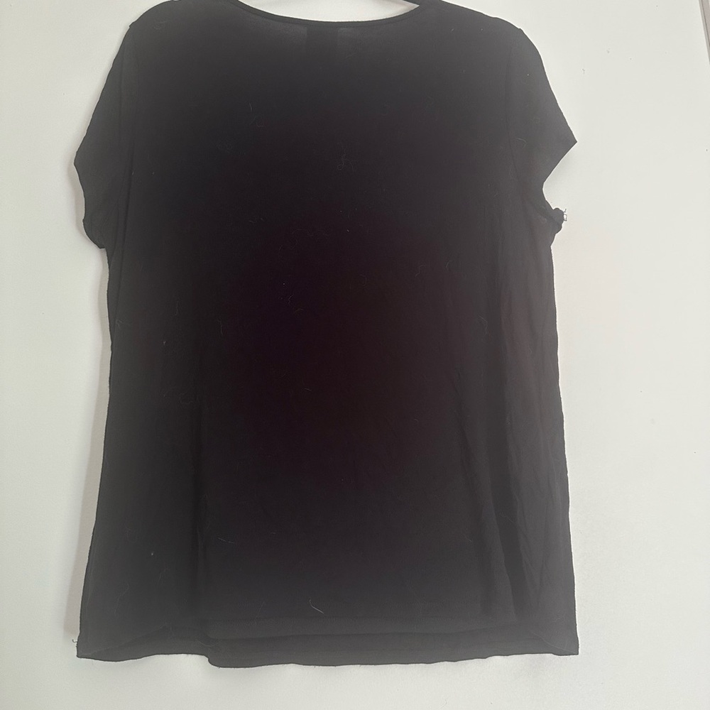 **3 for $15** Black Sequin Shine Bright Tee - Picture 5 of 5